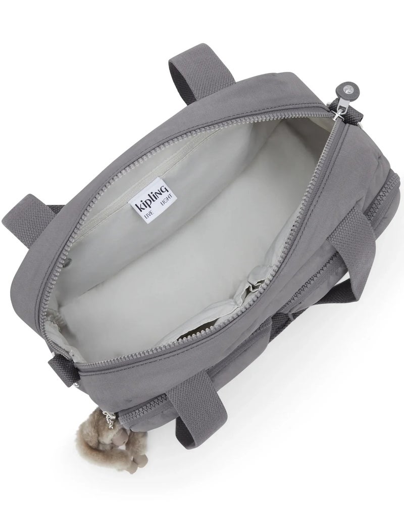 كيبلينغ حقيبة كتف رمادية متوسطة بتصميم جذاب مع حزام كتف قابل للإزالة - Image 4